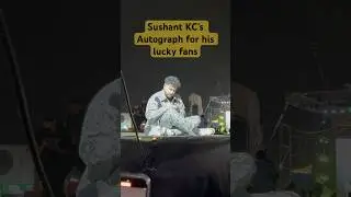 Sushant KC giving his autograph for his lucky fans #sushantkc #shorts
