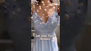 Let's Make Pearl Necklace ✨️ #shorts #youtubeshorts #diy #diycrafts #tutorial #necklace #pearl