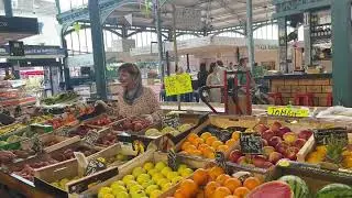 Les Halles de Dijon covered market in Dijon, France June 2022