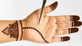 Very simple unique style mehndi design for back hand|new easy mehndi design 2025 | mehandi designs|
