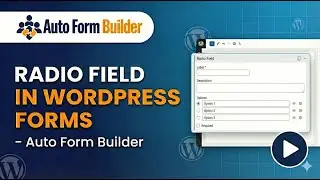 Radio Field in WordPress Forms &ndash; Single Choice Options (Auto Form Builder)