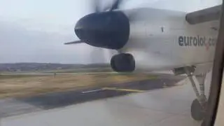 LOT Polish Airlines - Bombardier Q400 take off Krakow Airport