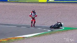 Alonso Lopez, Niccolo Antonelli, Jaume Masia und Kaito Toba sind im deutschen MotoGP gest&uuml;rzt
