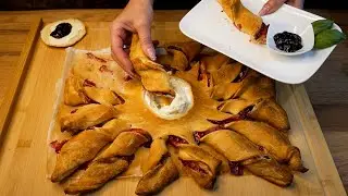 Закуска с сыром камамбер и клюквой! Блюдо за 5 минут!