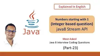 Number Starts with 1 - Part-23 #java8 #streamapi