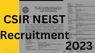 🔴 CSIR NEIST / Vacancy / 2023 / Project associates #viral #viral video #shorts