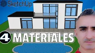 SKETCHUP ONLINE 2023 | MATERIALES | Cómo poner AGUA, Ladrillos, Colores, CÉSPED y otras Texturas.