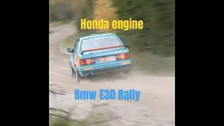 Bmw E30 with Honda K20 engine #bmw #honda #e30 #k20 #germany #japan #rally #racing #engineering