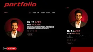 Create A  Responsive Portfolio Website using HTML CSS and JavaScript - Easy Tutorial