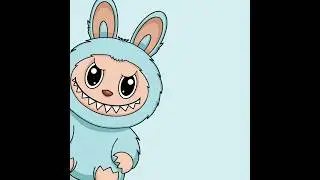 Digital art | Digital drawing | Labubu doll | Drawing | Tutorial | ibis paint x #shorts #viral