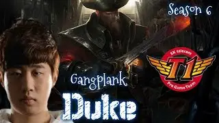 SKT T1 Duke GANGPLANK vs Zed Top - Patch 6.1 KR | League of Legends