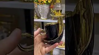 Luxury Black & Gold Coffee Cup Set ☕✨ | Modern Turkish Design Kahve Fincanı | Elegant Gift Set
