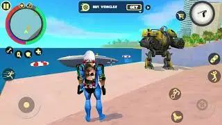 Rope Hero: Vice Town (BD -100 Ground Assault Machine Destroyer boat) Robots &ndash; Android Gameplay