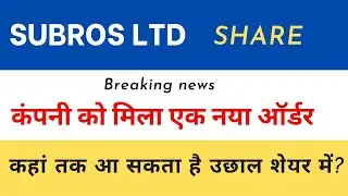 SUBROS SHARE LATEST NEWS II SUBROS SHARE LATEST NEWS TODAY II