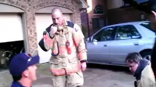 CEDAR HILL FIREFIGHTERS PULL VICTIM FROM A BURNING HOUSE