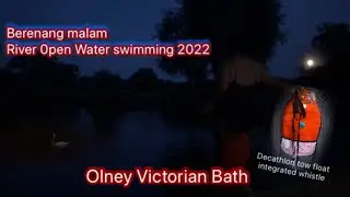 Open water outdoor night swimming Olney Victorian Bath Bedfordshire UK