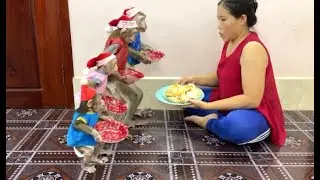 4 Siblings Stand Up In LINE Very WELL-MANNERED Waiting Mom To Prepare Snack Treat For Them To Eat ,