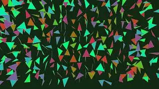 Painted Foil Triangles Undulating in Warm Green free mothion graphics footage vj