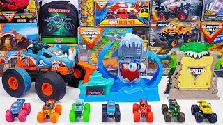 Unboxing and Review of Monster Jam | Hot Wheels City Robo Shark Frenzy Playset