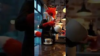 Fox Barista Makes Coffee in a Rainy City Caf&eacute; | Too Cute to Handle! ☕🦊