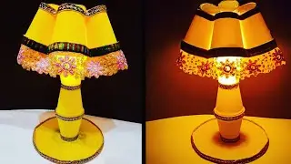 ✔How to Make Show Lamp with Thermocol Glass | Table Lamp Making at Home |Craft Ideas | Out of Waste