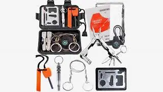 Must See Review! Survival Kit EMDMAK Outdoor Emergency Gear Kit for Camping Hiking Travelling or..