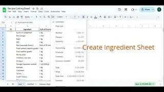 Recipe Costing Sheet | C&aacute;ch tạo Bảng t&iacute;nh gi&aacute; m&oacute;n ăn