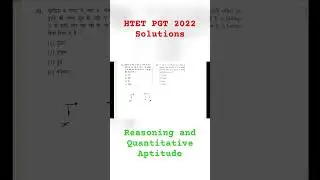 Reasoning and Quantitative Aptitude of HTET PGT 2022 #shorts #htet #reasoning #knowledgeshorts
