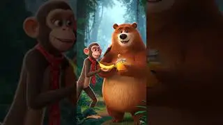 Bandar Bhalu aur Hulk ki Dosti 🐒🐻💪 | Emotional Jungle Story | Cartoon Short #cartoon #viral #shorts