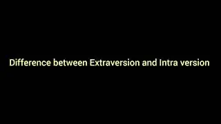 Difference between Extraversion and Intra version in personality #psychology 