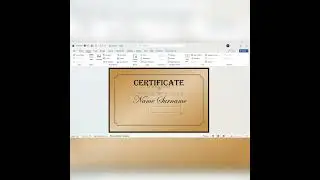 Create Simple Certificate  #certificate #makecertificate #design #fyp #shorts