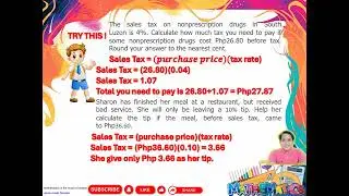 MATH 7 SALES TAX