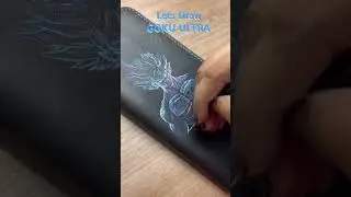 Drawing GOKU Ultra Instinct - Anime Wallet by MUSHI #mushiwallet #gokuultrainstinct #gokudrawing