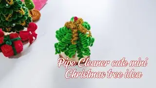 Pipe cleaner easy Christmas tree making tutorial❤️💚 | Christmas table decorations | Christmas crafts