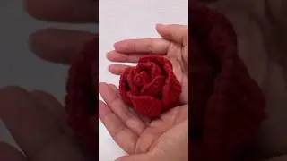 New & simple design of crochet rose 🌹#crocheting #flowers