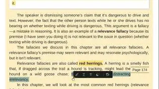 Philosophy 102 - Week 7 -- Chapter 6: Relevance (Red Herring) Fallacies