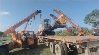 HDD (HORIZONTAL DIRECTIONAL DRILLING) MACHINE UNLOADING @ SITE #xcmg  #godeng #oilandgas #hdd #pilot