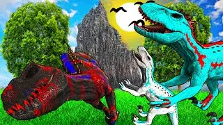 ENCONTREI MEU FILHOTE ROUBADO! FAMILIA INDORAPTOR! Dinossauro Ark Survival Evolved
