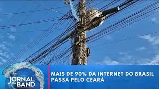 Entenda por que 90% da internet do Brasil passa pela Praia do Futuro, no Cear&aacute; | Jornal da Band