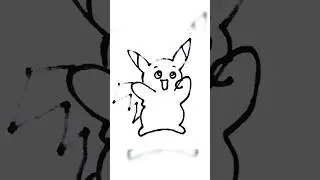 Pikachu drawing 🎀🥰 #shorts #draw #simpleart #drawing #artchallenge #art #pikachu