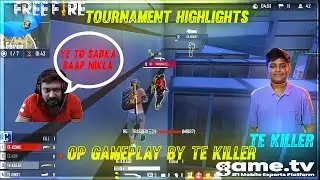 Best Gameplay by TE-KILLER || 1V4 th clutch || Best tournament player on rocky and rdx || #free_fire