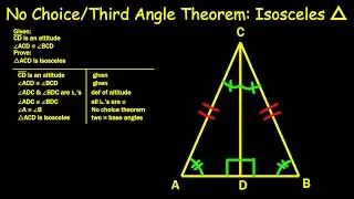 Third Angle Theorem in Isosceles Triangle Proofs