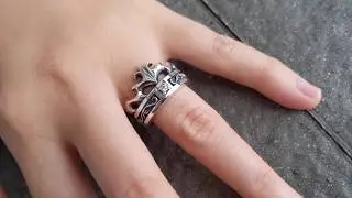 Sterling Silver Celtic Crown Band Ring