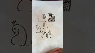 how to make a peacock from Ambi #mehndi #beginner #practice #shorts #youtubeshorts