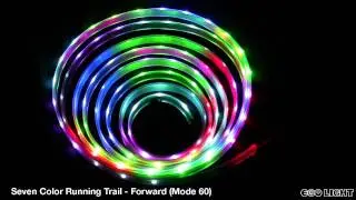 Flexible Digital RGB LED Ribbon Tape - Seven Color Running Trail - EcolocityLED.com