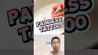 painless tattoo, source @5MinuteCraftsPLAY #diy #lifehacks #tips #shorts #tattoo