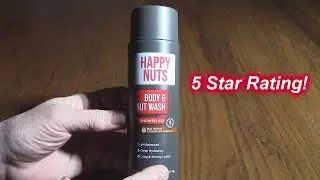 HAPPY NUTS Big Wood Body and Nut Wash - Men's Shower Gel, with Deep Cleanse for Sensitive Skin