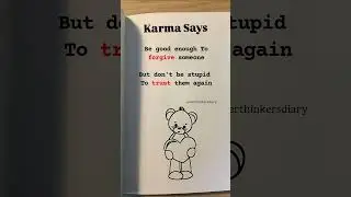 Karma's Wisdom: Forgive, But Don&rsquo;t Trust Again! 🐻❤️ #quotes #lifelessons #karma  #motivation #shorts