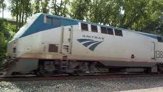 AMTK 138 (horn salute) w/Amtrak 8 (late) 8/20/22