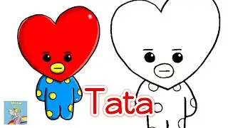 How to draw BT21 Tata easy and cute | BTS V persona #bt21tata